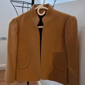 SMYTHE Camel Fair Cropped Top and 3/4 sleeves